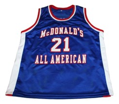 Kevin Garnett #21 McDonalds All American New Men Basketball Jersey Blue Any Size - £28.03 GBP