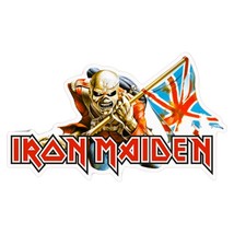 Iron Maiden Trooper with Flag Eddie: Fun for Your Vehicle! Window, Lapto... - £5.64 GBP