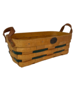 Peterboro Basket Company 1854 Rectangular Basket 12 Inch With Leather Ha... - $311.71 MXN
