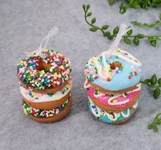 Donut Stack Christmas Ornaments Sprinkles Bakery 2 Pc Set Whimsy Sweets ... - $16.99