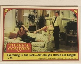 Three’s Company trading card Sticker Vintage 1978 #39 John Ritter Suzanne Somers - £1.95 GBP