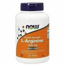NEW NOW Supplements L-Arginine Amino Acid Non-GMO Soy Free 1000 mg 120 Tablets - £20.15 GBP