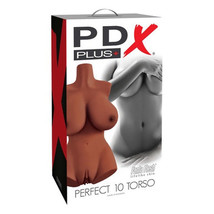 PDX Plus Perfect 10 Torso Dual Entry Masturbator Brown - £227.53 GBP