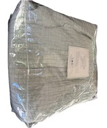 Restoration Hardware King Hand-Quilted Belgian Linen Coverlet Light Silv... - $391.01 CAD