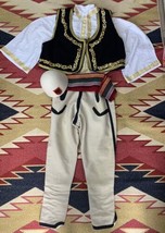 New Albanian Traditional Popular Folk Costume Suit Boys MEN-SIZE L-XL- Handmade - £131.65 GBP