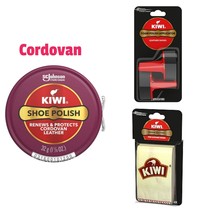 Kiwi Leather Care Kit Cordovan Polish 1.13oz + Foam Applicators + 2 Shin... - $409.89 MXN
