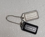 COACH Black Silver Leather Replacement Purse Handbag Hang Tag Charm 2 Pi... - $19.70