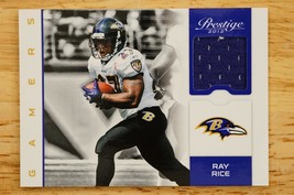 2012 Panini Gamers #100 Ray Rice Baltimore Ravens Patch Jersey Football Card - £3.86 GBP