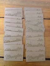 Vintage Genuine Lot of 22 Brown Plastic Wrangler Western Jeans Logo Tags - £30.88 GBP