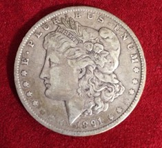 1891-O Morgan Silver One Dollar Coin - £59.01 GBP