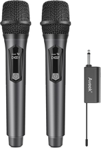 Wireless Microphones for Karaoke, Dual Karaoke Microphone System with Rechargeab - £47.80 GBP