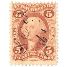 1863 R28c U.S. Internal Revenue, First Issue, Playing Cards, Washington,... - $30.99
