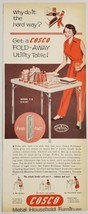 1950&#39;s Print Ad Cosco Fold-Away Utility Tables Hamilton Mfg Columbus,Indiana - £13.43 GBP