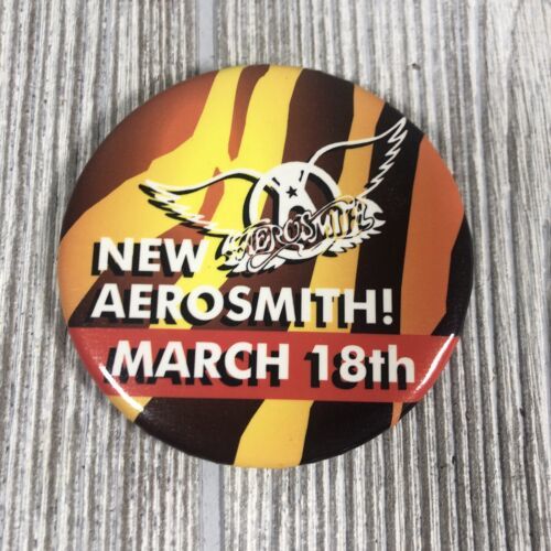 Aerosmith Walmart Promotional 3&quot; Round Pin Pinback Vintage Rare - $3.95