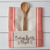 Christmas Baking Spirits Bright Gift Set - Dish Tea Towel with Wooden Sp... - £32.20 GBP