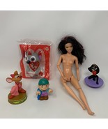 5 piece toy lot: koala, mouse, doll (w defect - left hand missing) &amp; more - £15.98 GBP