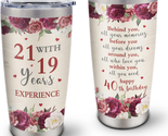 40Th Birthday Gifts for Women Stainless Steel Tumbler/Cup 20Oz 1PC - $23.84