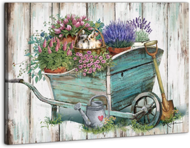 Lavender Canvas Print Picture12X16&quot; - Country Farmhouse Decor Pastoral Style Wal - £25.53 GBP