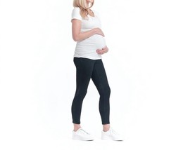 1822 Denim maternity 32&quot; butter skinny jeans with belly band in Black - £42.42 GBP