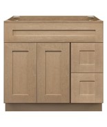 36&quot; Vanity Sink Base Cabinet with Right Drawers Shaker Toffee - $692.01