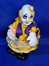 Vintage Porcelain Clown Doll - Stuffed Body - $20.56