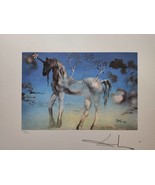 Salvador Dalí Hand Signed Lithograph - THE HAPPY UNICORN - (Dali Unicorn... - £117.25 GBP