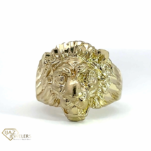 10k Gold Lion Face Ring - £341.27 GBP