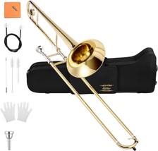 Eastar Bb Tenor Slide Trombone for Beginners Students, B Flat Brass Plated - £217.94 GBP