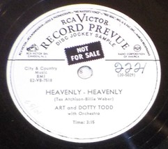 Art &amp; Dotty Todd / Dave Kopp 78 Heavenly Heavenly / How Two Became Six SH1A - £5.44 GBP