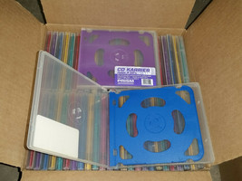 Lot - 50qty Prism CD Karrier Carrier Holds 4 CD&#39;s or DVD&#39;s Asst Colors NOS - £30.50 GBP