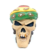 Nose Desserts 5&quot; Rasta Skull Polyresin Ashtray Or Whatever Dish W/Remove... - $16.82