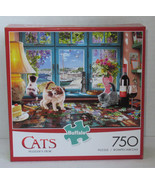 Buffalo 750 Piece Puzzle CATS PUZZLER&#39;S DESK Kittens on desk playing wit... - £28.43 GBP