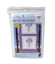 Jack Dempsey Needle Art Lavender 18 Inch Quilt Blocks - £12.51 GBP