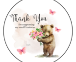 30 THANK YOU FOR SUPPORTING MY SMALL BUSINESS STICKERS ENVELOPE SEAL LAB... - £6.08 GBP