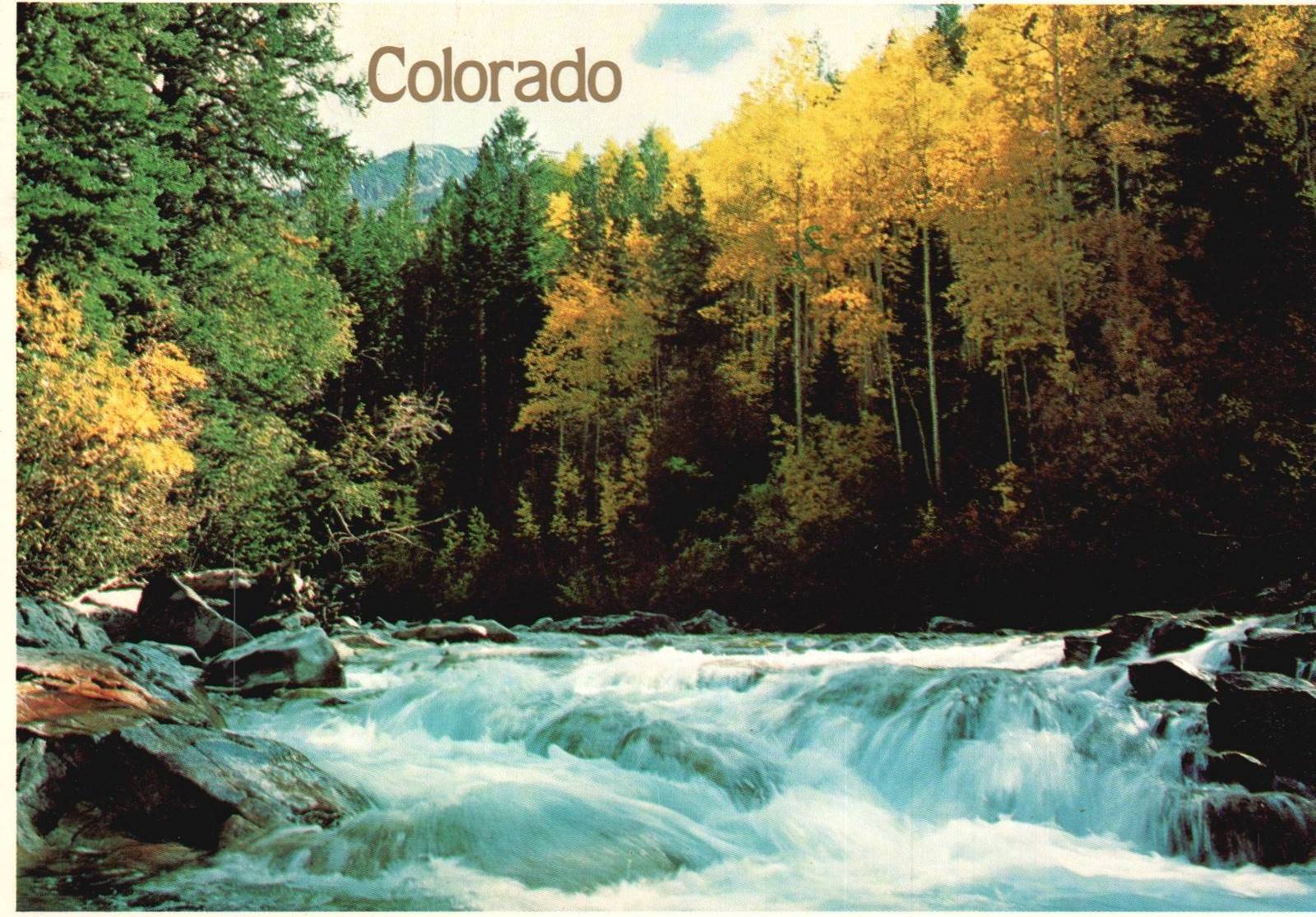VINTAGE POST CARD CRYSTAL RIVER COLORADO 1987 POSTED 5.5 X 3.5 PHOTO CARD - $8.90