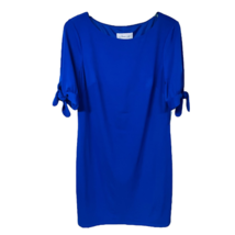 Jessica H Womens Missy Sheath Dress Blue Tie Sleeve Scoop Neck Stretch 10 New - £37.96 GBP