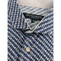 Bogosse Limited Edition Men Shirt Blue Long Sleeve Button Up Size 4 Large L - £23.86 GBP