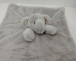 Kellytoy K. Luxe Plush gray cream elephant Baby Security Blanket rattle ... - £10.24 GBP