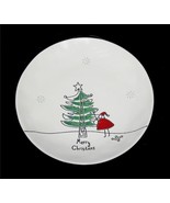 4 Potters Studio Embossed Santa Merry Christmas Tree Snowflakes Dinner P... - $81.62 CAD