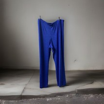 Chicos Travelers Pull OnSlinky Pants Women sz 3P 16/18P Royal Blue Straight Leg - £15.49 GBP