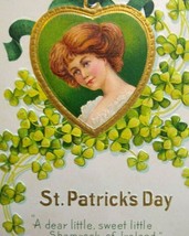St. Patrick&#39;s Day Postcard Series 11 Embossed Nash Lady Sweet Little Shamrock - £17.19 GBP