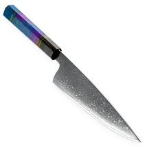 Damascus Kitchen Knife 8 Inch Butcher Cooking Tool  - £53.43 GBP