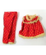MATTEL Vintage Barbie Skipper 1963 Wooly Pajamas Red &amp; Yellow Top &amp; Bottom - £23.69 GBP