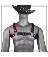 Sexy Mens Leather Chest Body Harness Adjustable Gay Clubwear Sexy Body Belt - $28.04