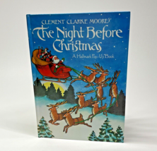 VINTAGE The Night Before Christmas Pop Up Book Hallmark Hardcover 3-D Pa... - $62.99