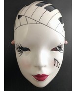 Ceramic Face Wall Mask, Venetian Art Deco Muse Of Music, Hand Painted, OBO - $36.00