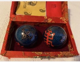 Baoding Balls Chinese Health Exercise Stress Relief  Red Box, vintage - £13.98 GBP