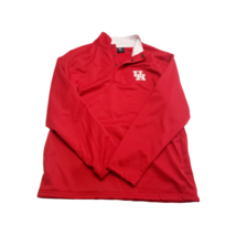 Houston Cougars NCAA Men Colosseum 1/4 Button Pullover Jacket Red/White Size XL - $59.40
