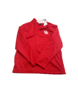 Houston Cougars NCAA Men Colosseum 1/4 Button Pullover Jacket Red/White ... - £47.34 GBP