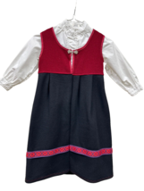 Norwegian girl bunad Scandinavian folk costume Size 92 cm - £58.40 GBP